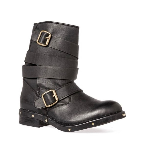NEW Jeffery Campbell Britt distressed moto boot - Picture 1 of 9